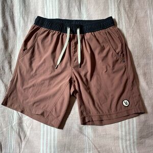 Vuori Maroon Lined Shorts